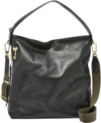 

Fossil Women Casual Black Genuine Leather Hobo