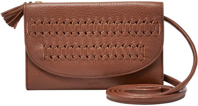 

Fossil Women Casual Brown Genuine Leather Sling Bag