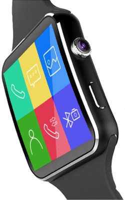 

IBS Bluetooth with Built-in Sim card memory card slot Compatible with Android IOS Mobiles Wrist Side camera Black Smartwatch(Black Strap Free Size)