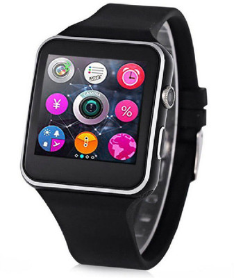 

IBS Bluetooth with Built-in Sim card memory card slot Compatible with Android IOS Mobiles Wrist Side camera Black Smartwatch(Black Strap Free Size)