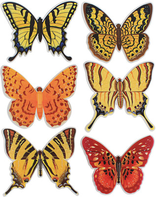 

Sunboy  3D Self Sticking Butterfly Wall Art Decor Sticker(Pack of 1, Multicolor