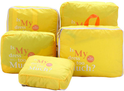 

Ez-life EZ Life 5 Piece Travel Bag-in-bag Organizers -Nylon - Light weight Yellow(Yellow)