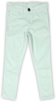 

Flying Machine Slim Fit Boys Green Trousers, Lt. blue