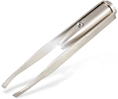 

Quality Deal QD New Stainless Steel LED Light Eyebrow Eyelash Tweezers Make Up Tool