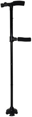 

SND Twin Grip Cane Safe & Easy 2 Handled Cane With More Grip & Less Slip & Cane Buddy Foldable with LED Lights Walking Stick