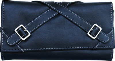 

Fristo Women Casual Blue Artificial Leather Card Holder(5 Card Slots), Black