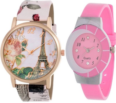 ReniSales PARIS EIFFEL TOWER STYLISH MULTICOLOR DIAL GIRL WATCH COMBO27 Watch  - For Girls   Watches  (ReniSales)