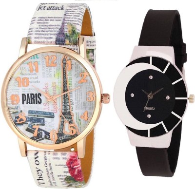 ReniSales PARIS EIFFEL TOWER STYLISH MULTICOLOR DIAL GIRL WATCH COMBO14 Watch  - For Girls   Watches  (ReniSales)