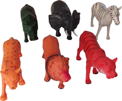 

kidoz kingdom WILD ANIMALS 6 FIGURE SET(Multicolor)