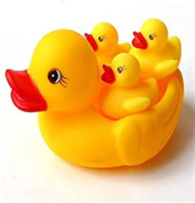 Pari Collection Mother Duck With Three Kids Bath Toy (Yellow) Bath Toy(Yellow)