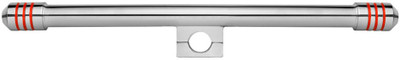 

Speedwav Single Rod Bike Leg Crash Guard-Chrome 3 Red Rings(Universal For Bike)