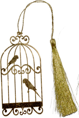 

PAASH cage shaped Golden thread Bookmark(birds, Golden)