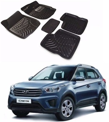 AUTOGARH Plastic 3D Mat For  Hyundai Creta(Black)