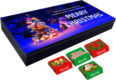 

Mystik Christmas Tree Night 10 Pc Chocolate Gift Box 5 Fudges(Pack of 5, 120 g)