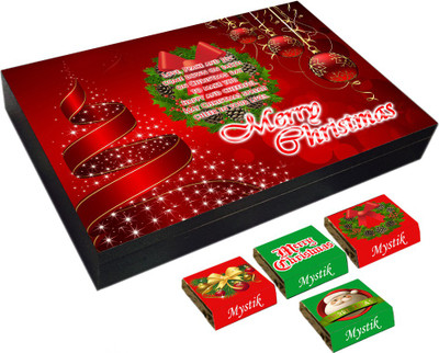 

Mystik Merry Christmas 12 Piece Chocolate GIFT Box Brittles(Pack of 6, 144 g)