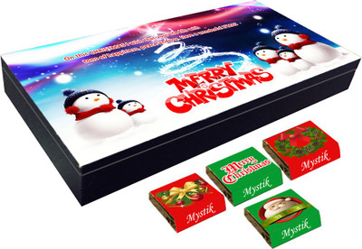 

Mystik Merry Christmas Snow 10 Pc Chocolate Gift Box Brittles(Pack of 9, 120 g)