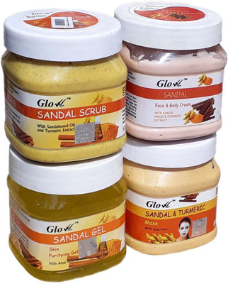 

Glow Right SANDAL FACIAL SET FULL(Set of 4)