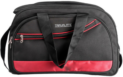 

Travalate Duffle Bag 55 liters Black with Red | Travel Bag | Hand Bag Travel Duffel Bag(Black)
