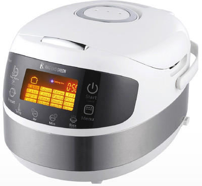 

RNG EKO GREEN RNG-FD50F1 Travel Cooker(5 L, White, Silver), Silver;white