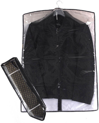 

Srajanaa Men's Suit and Tie Cover Wardrobe Organizer SR-208(Silver)