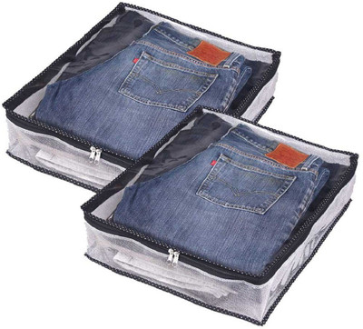 

Srajanaa Silver Trouser Cover Cloth With Zip Closure (Pack of 2) SR-161(Silver)