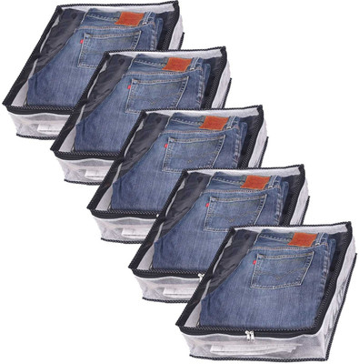 

Srajanaa Silver Trouser Cover Cloth With Zip Closure (Pack of 5) SR-162(Silver)