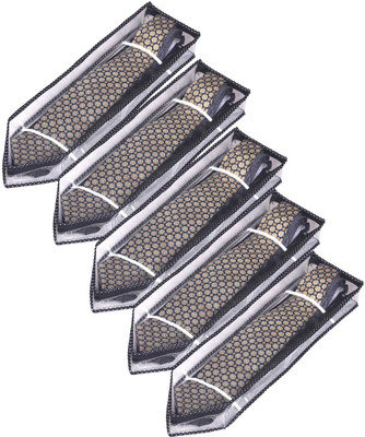

Srajanaa Silver Tie Cover Wardrope Organiser With Zip Closure (Pack of 5) SR-166(Black)