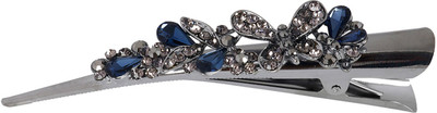 

Bijou Vertex Gunmetal & Purple Metal Bow Embellished With Crystals Hair Clip(Grey)