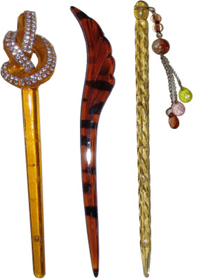 

Vogue Wedding combo of juda sticks Bun Stick(Multicolor)