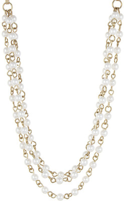FAYON Fashion Statement Tiny White Pearl Chains With Hairpin Hair Chain(White)