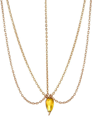 

FAYON Chic Stylish Golden Beautiful Vintage Stone Hair Chain(Gold)