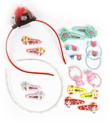 

sringhar Hair Accessories set of 18 pcs Hair Accessory Set, Hair Band, Tic Tac Clip, Rubber Band(Multicolor)
