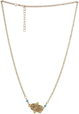 FAYON Weekend Casual Fatima Hand Charm Hair Chain(Gold)