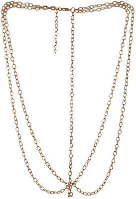 

FAYON Chunky Fashion Two Layers Golden Chain Hair Chain(Gold)