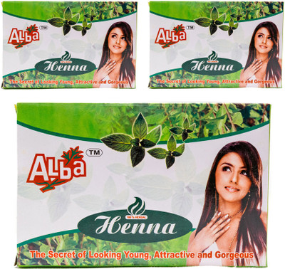 

Alba Henna Powder (100% Natural Henna Powder - Natural Hair Colour) - Combo pack of 3, 200g each (600g)(600 g)