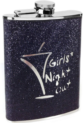 

7Trees Girls Night Out Girls Night Out Stainless Steel Glitter 8 oz / 236 ml Hip Flask(236 ml)