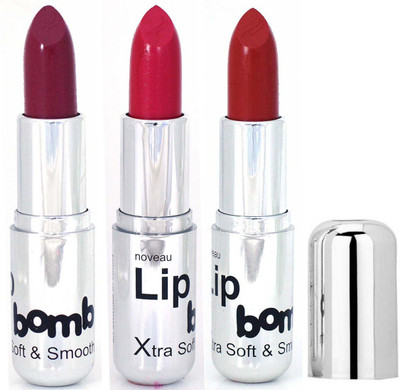 

Color Fever Lip Bomb Creme Lipstick - Rhubarb Red / Fire Engine Red / Rusty Rose(multicolor, 12.6 ml)