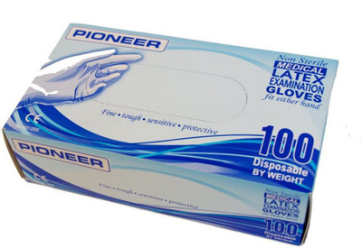 Pioneer Non sterile examination gloves Latex Examination Gloves(Pack of 100)