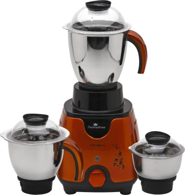 

Padmashree Destiny- 750-Watt 3 Jar Mixer Grinder With Strong Body and Quality Service (Orange) Mixer Juicer Jar(1250 ml)