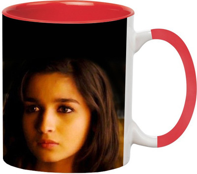 

Ashvah Alia Bhatt Ceramic Mug(350 ml), Red