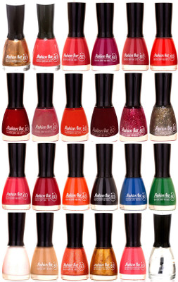 

Fashion Bar Nail Polish Combo at Wholesale Price Set 27 Multicolor(Pack of 24)