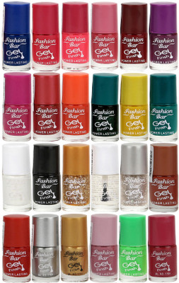 

Fashion Bar Gel Style Nail polish Jumbo Combo Pack 1054 Multicolor(Pack of 24)