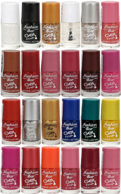 

Fashion Bar Gel Style Nail polish Jumbo Combo Pack 1019 Multicolor(Pack of 24)