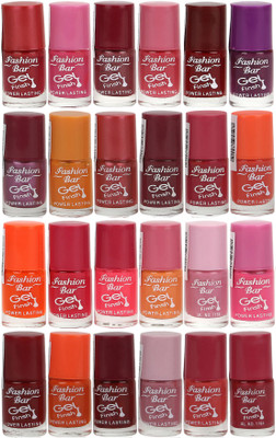 

Fashion Bar Gel Style Nail polish Jumbo Combo Pack 1005 Multicolor(Pack of 24)