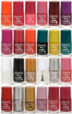 

Fashion Bar Gel Style Nail polish Jumbo Combo Pack 1051 Multicolor(Pack of 24)