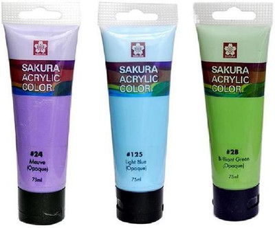 

Sakura Acrylic Color Tube(Set of 1, Violet, Light Blue, Brilliant Green)