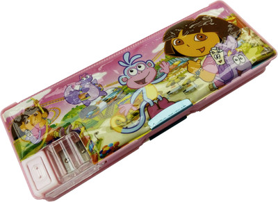 

Ashmaadi Magnetic Pencil box Dual Sharpener, Both side openable for Girls Art Plastic Pencil Box(Set of 1, Multicolor)