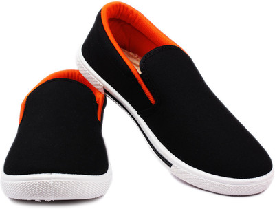 

Scantia V12-Black-ORG Slip On Sneakers For Men(Black, Orange, Black1