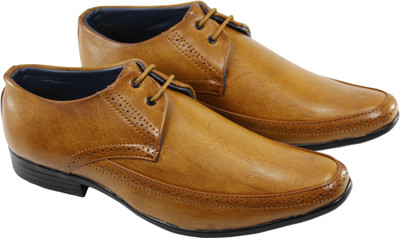 

Footsteps Men's Formal Shoes Lace Up For Men(Tan