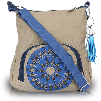 

Pickpocket Women Casual Grey Canvas Sling Bag